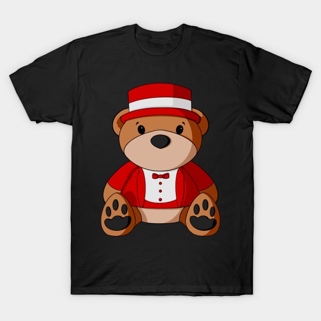 Circus Ringmaster Teddy Bear T-Shirt by Alisha Ober Designs